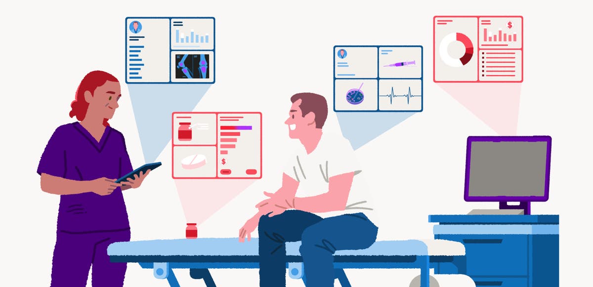 Graphic showing claims and EHR data